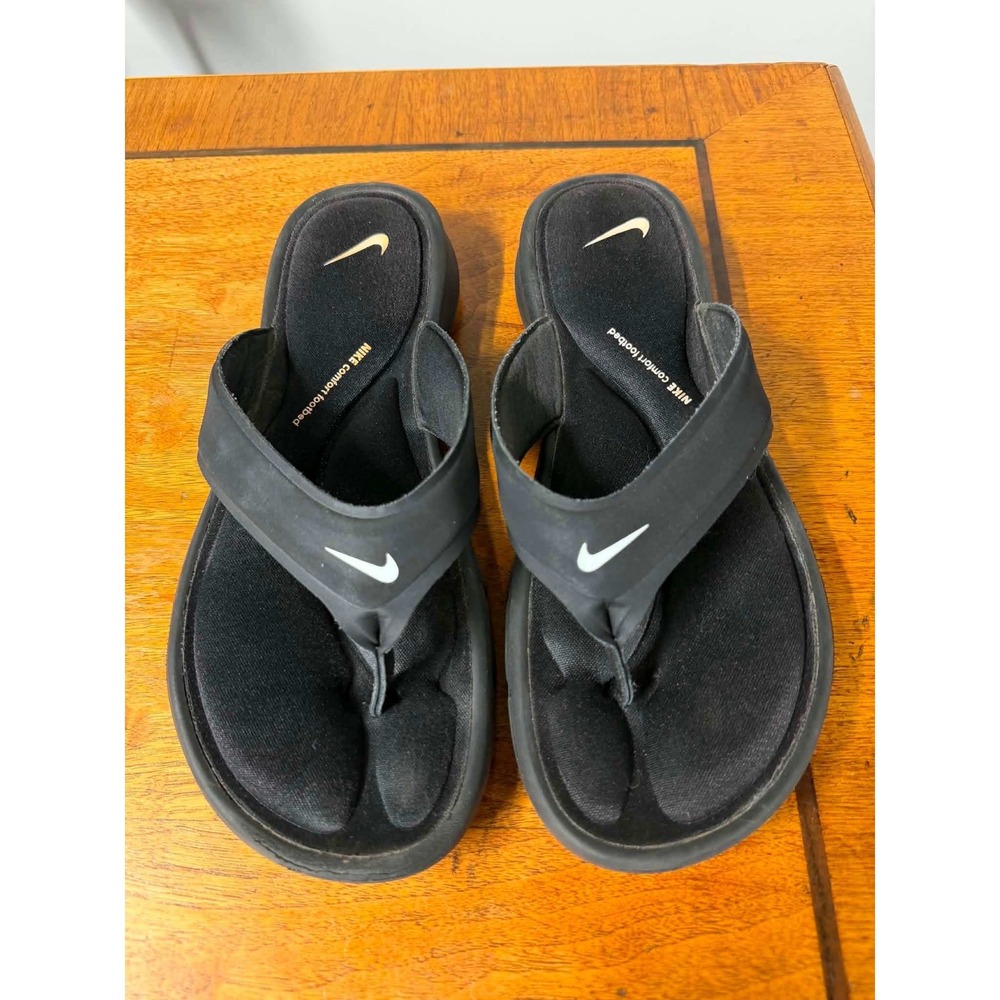 Nike Mens 11 Black Comfort Footbed Thong Sandals Flip Flops 842827-001